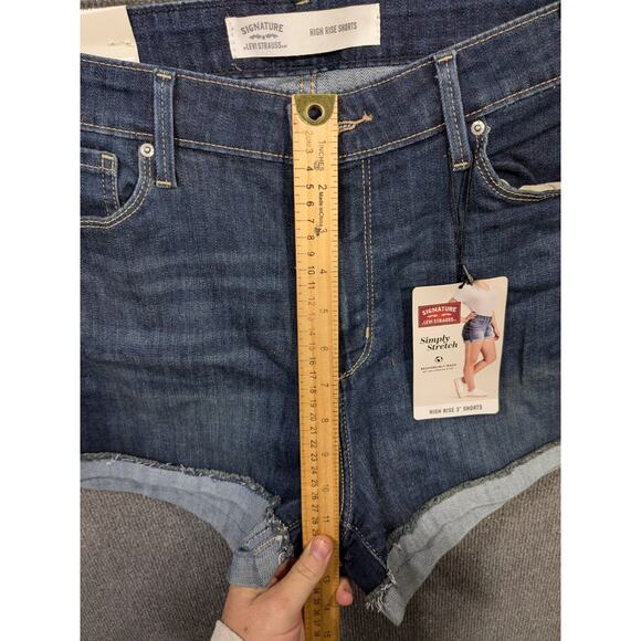 Levis High Rise 3" Shorts Womens 14/32 (Fits 33x3) Simply Stretch Comfort Roll - Picture 6 of 13